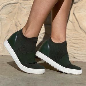 Forest green sock sneaker